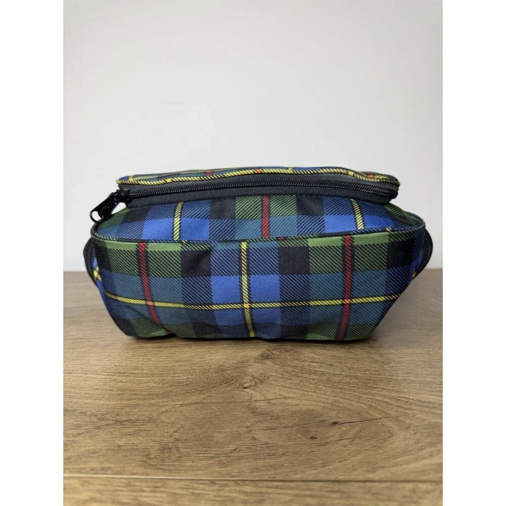LL BEAN Hanging Travel Toiletry Bag Personal Organizer Plaid Multi-Color Bag